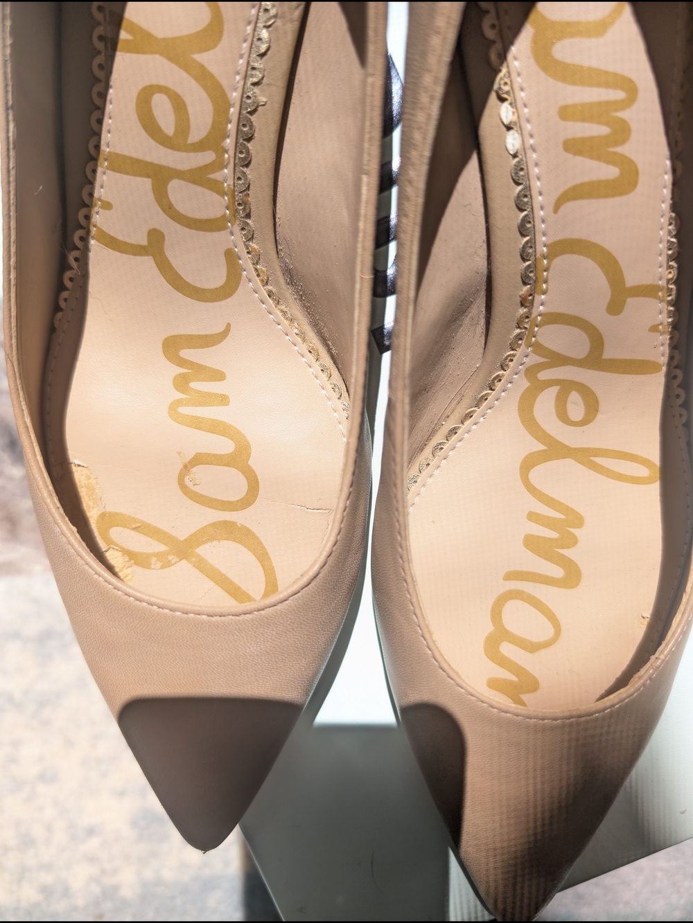 🐱👠Sam Edelman Dori Nude Pointed-Toe Kitten Heel Pumps - Picture 7 of 9